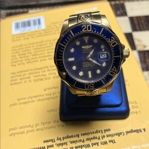 Invicta Gold and Navy Dive Watch